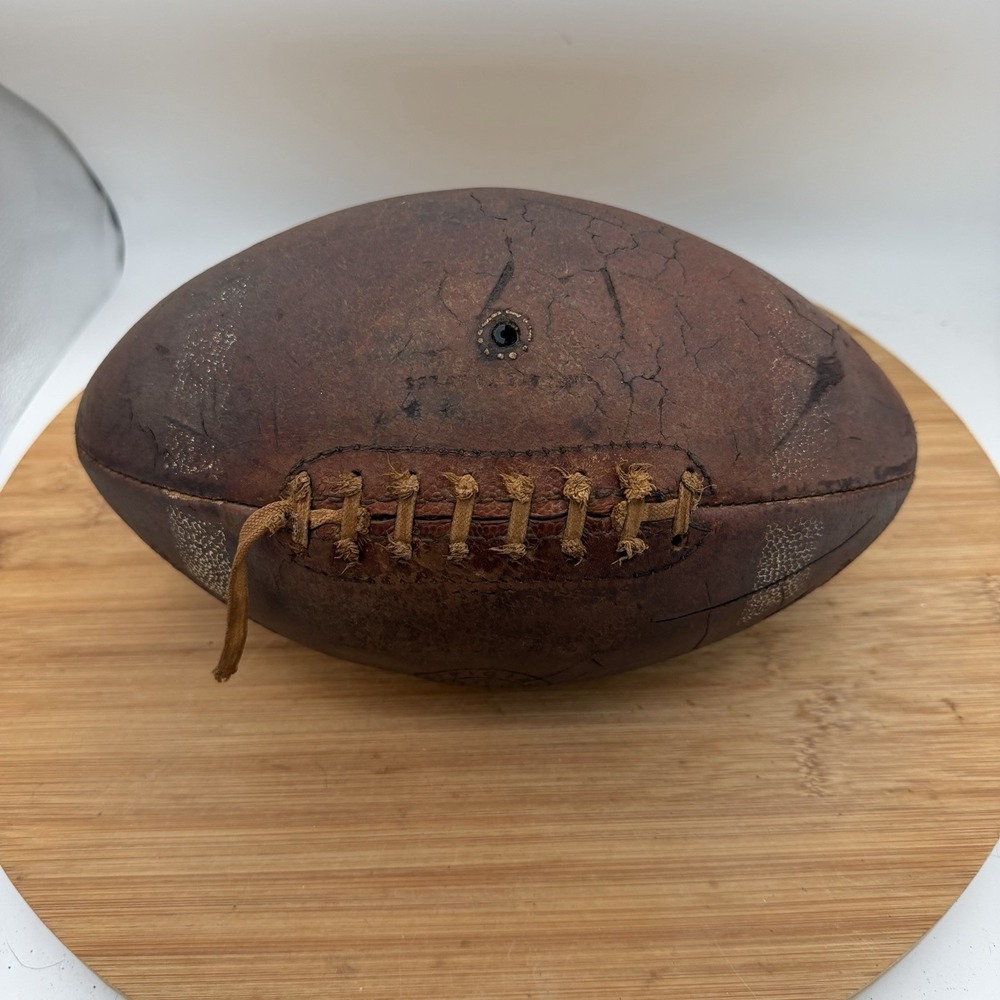 Vintage Spalding Jim Taylor S63 Leather Football Packers HOF  Display/Decor Will